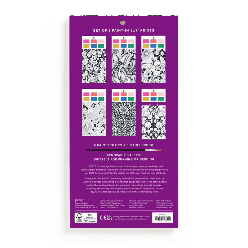 Chronicle Books - Liberty Paint-In Print Set