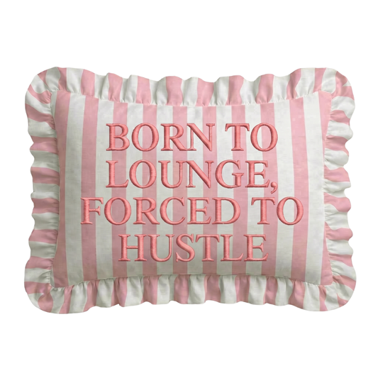 Loom & Cloth - "Lounge" Ruffled Embroidered Pillow | Statement Pillow - Jennie Dots