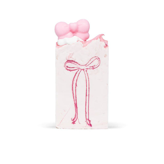 FinchBerry - Pretty in Pink party favor sized Soap Bar with Pink Bow