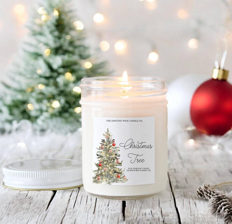 Christmas Tree Holiday Candle - Jennie Dots