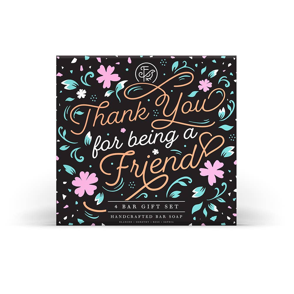 FinchBerry - Thank You for Being a Friend 4 Bar Bath & Body Gift Set - Jennie Dots