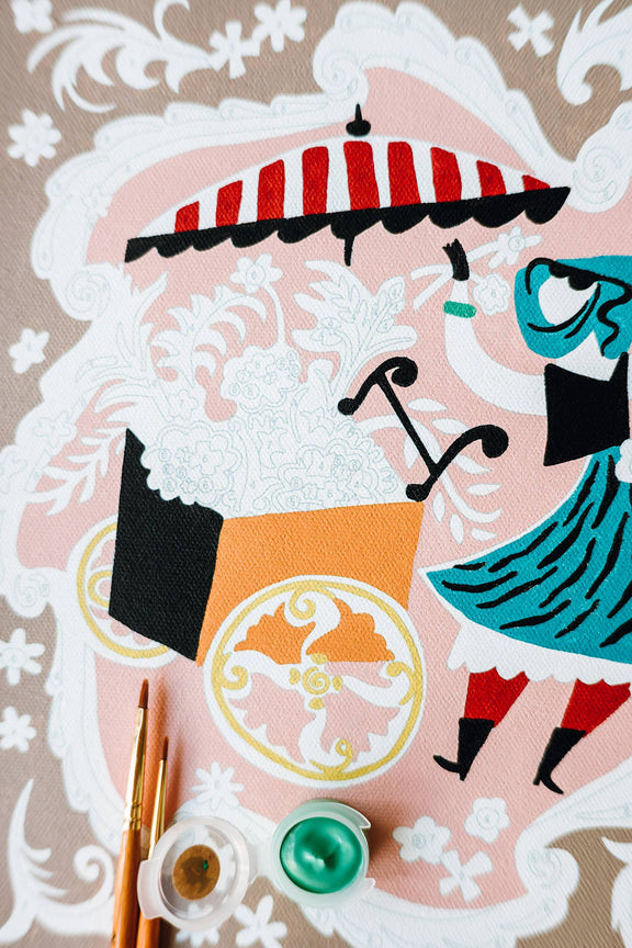 Mary Blair's Petal Peddler Paint-by-Number Kit - Jennie Dots 