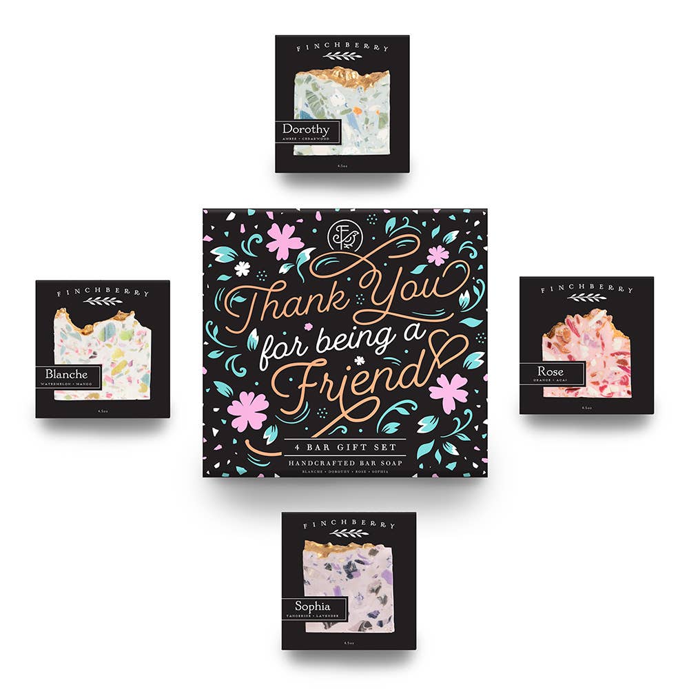 FinchBerry - Thank You for Being a Friend 4 Bar Bath & Body Gift Set