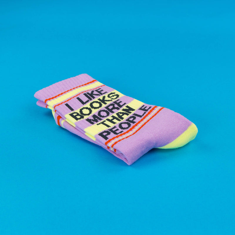 Gumball Poodle - I Like Books More Than People Gym Crew Socks