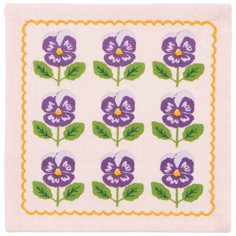 Danica Jubilee - Pansy Printed Cocktail Napkins Set of 4 Assorted