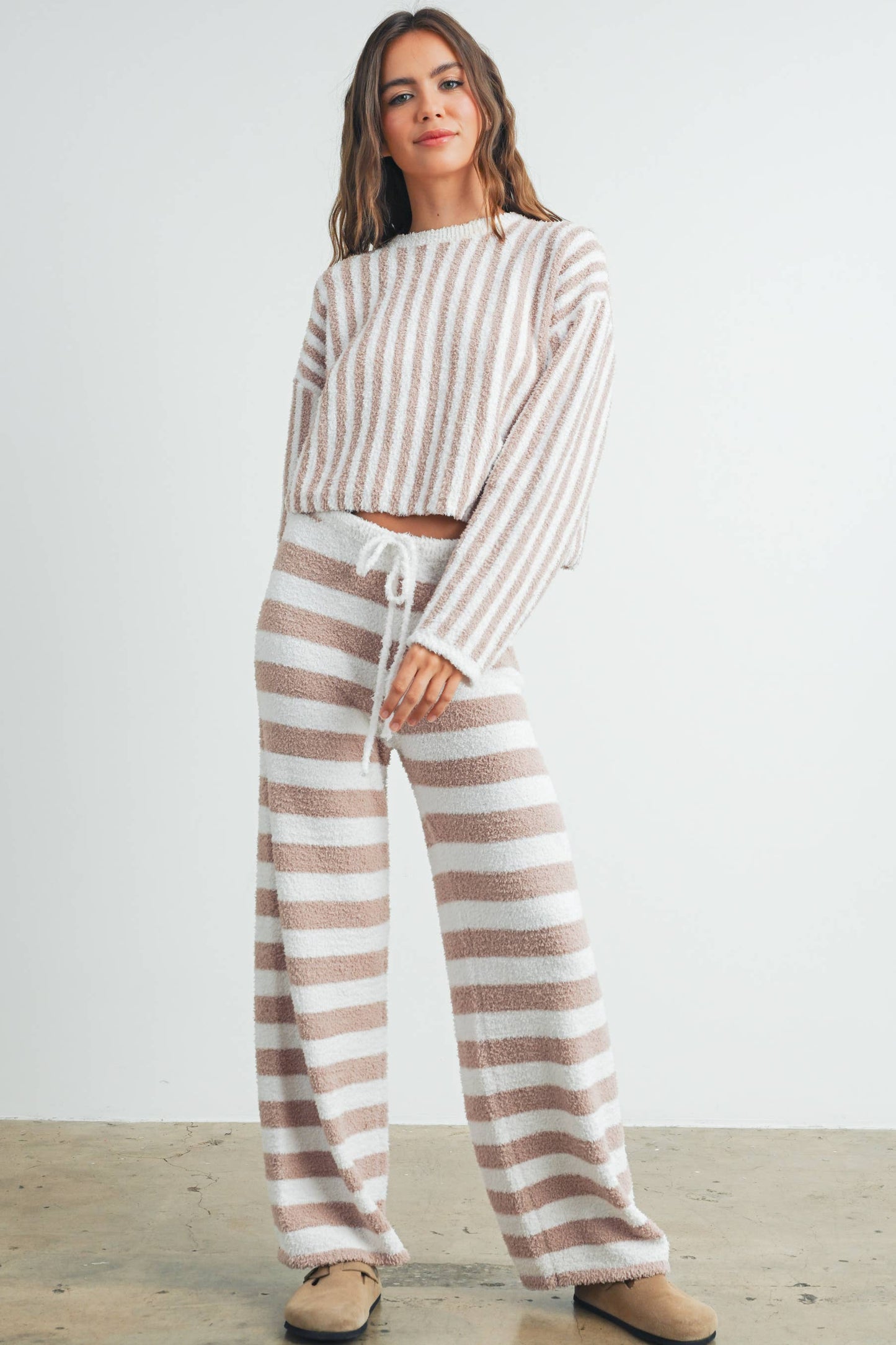 STRIPED DRAWSTRING PANTS