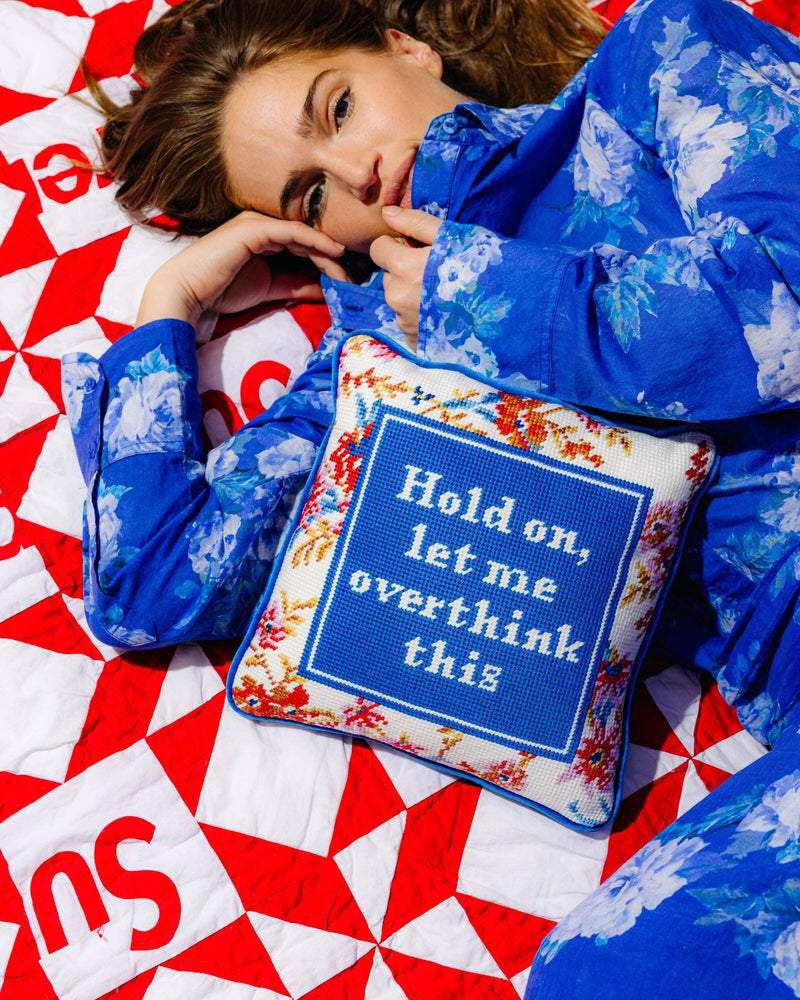 Furbish Studio - Overthink Needlepoint Pillow