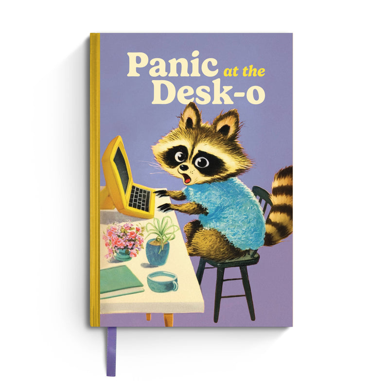 Bad Betty Greeting Co. - Panic at the Desk-o - Funny Vintage Hardcover Notebook