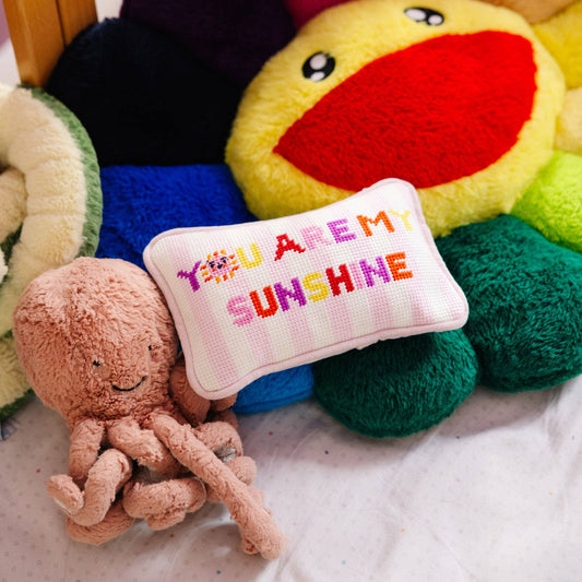 Furbish Studio - You Are My Sunshine Mini Needlepoint Pillow (small) - Jennie Dots