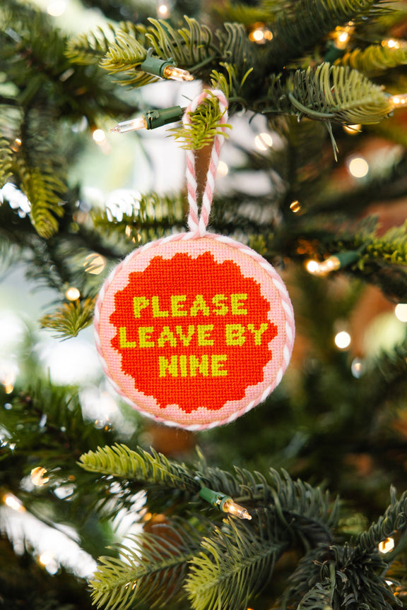 Furbish Studio - Needlepoint Ornament - Leave by Nine - Jennie Dots