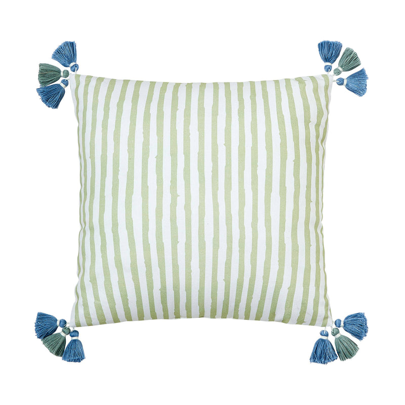 HAMILTON CREWEL EMBROIDERED DECORATIVE PILLOW - Spartina - Jennie Dots 