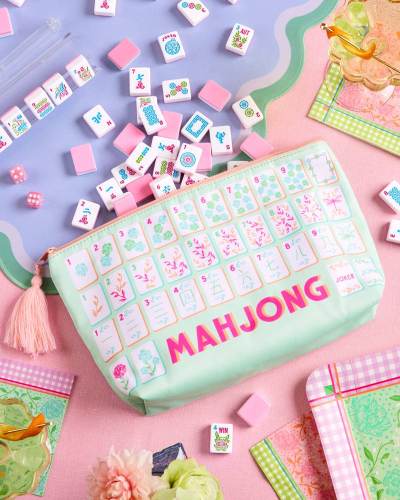 xo, Fetti - Mahjong Tile Bag - Nylon Zipper Bag