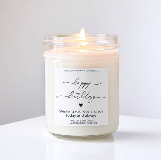 Happy Birthday Gift Candle / Vanilla (Birthday) Cake Scent