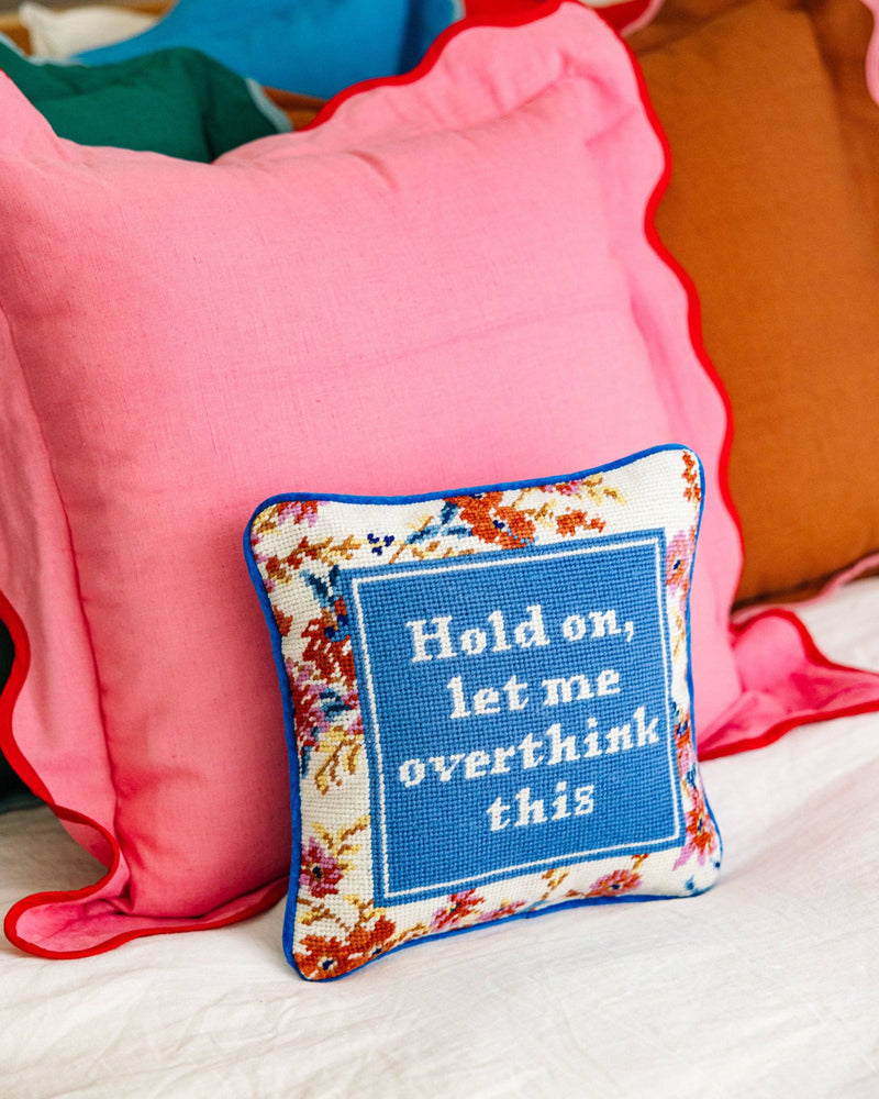 Furbish Studio - Overthink Needlepoint Pillow