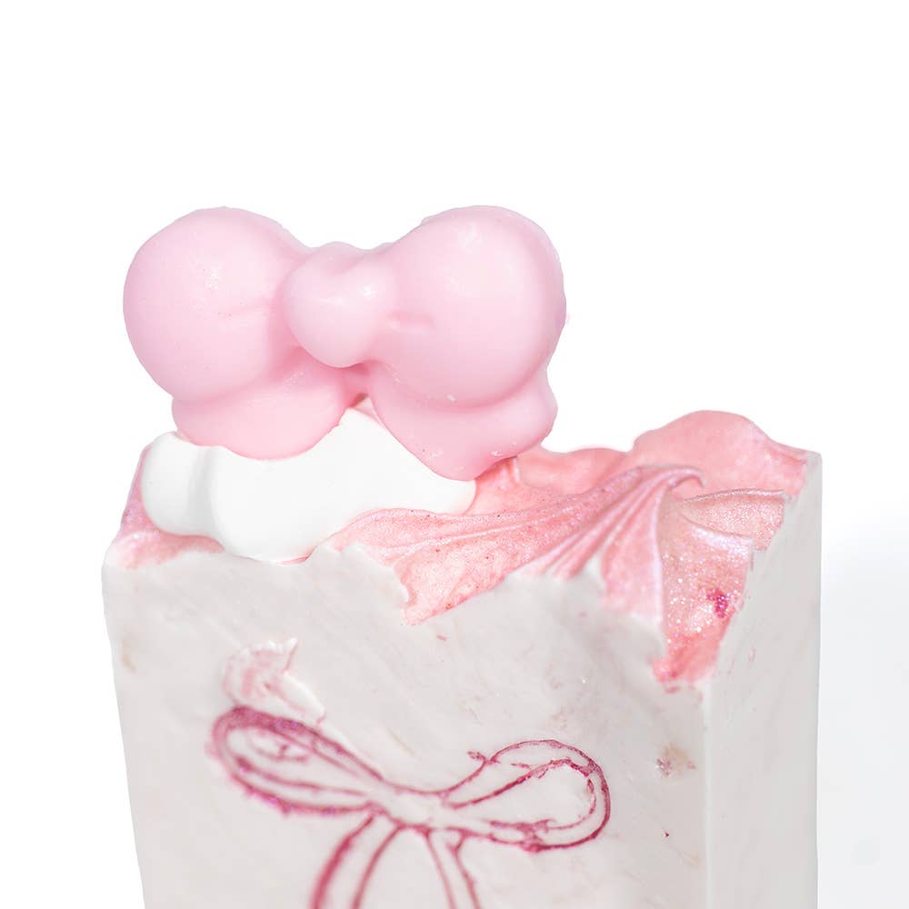 FinchBerry - Pretty in Pink party favor sized Soap Bar with Pink Bow