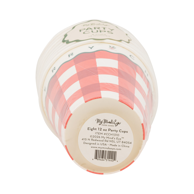 My Mind’s Eye - Merry Christmas Gingham Party Cup