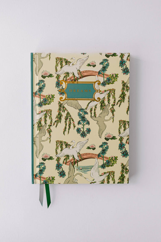 Good Juju Ink - Swan Dance Floral Hardcover Notebook - Jennie Dots