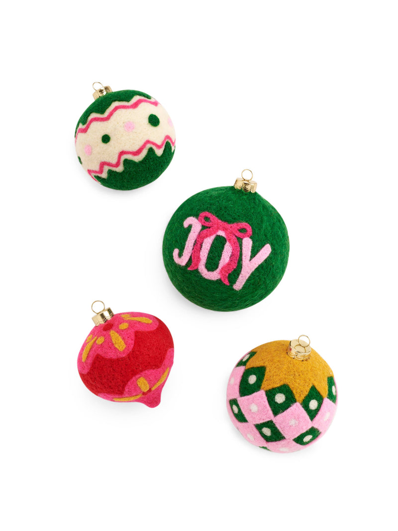 Shiraleah - Joy Felt Ornament Set