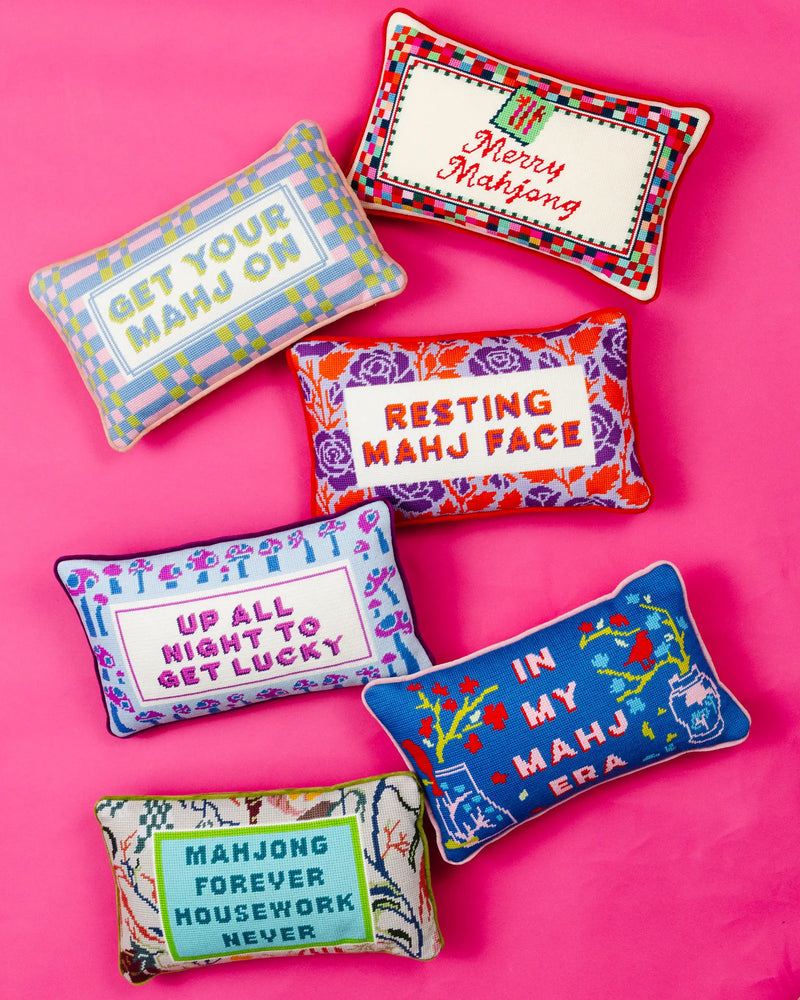 Furbish Studio - In My Mahj Era Needlepoint Pillow