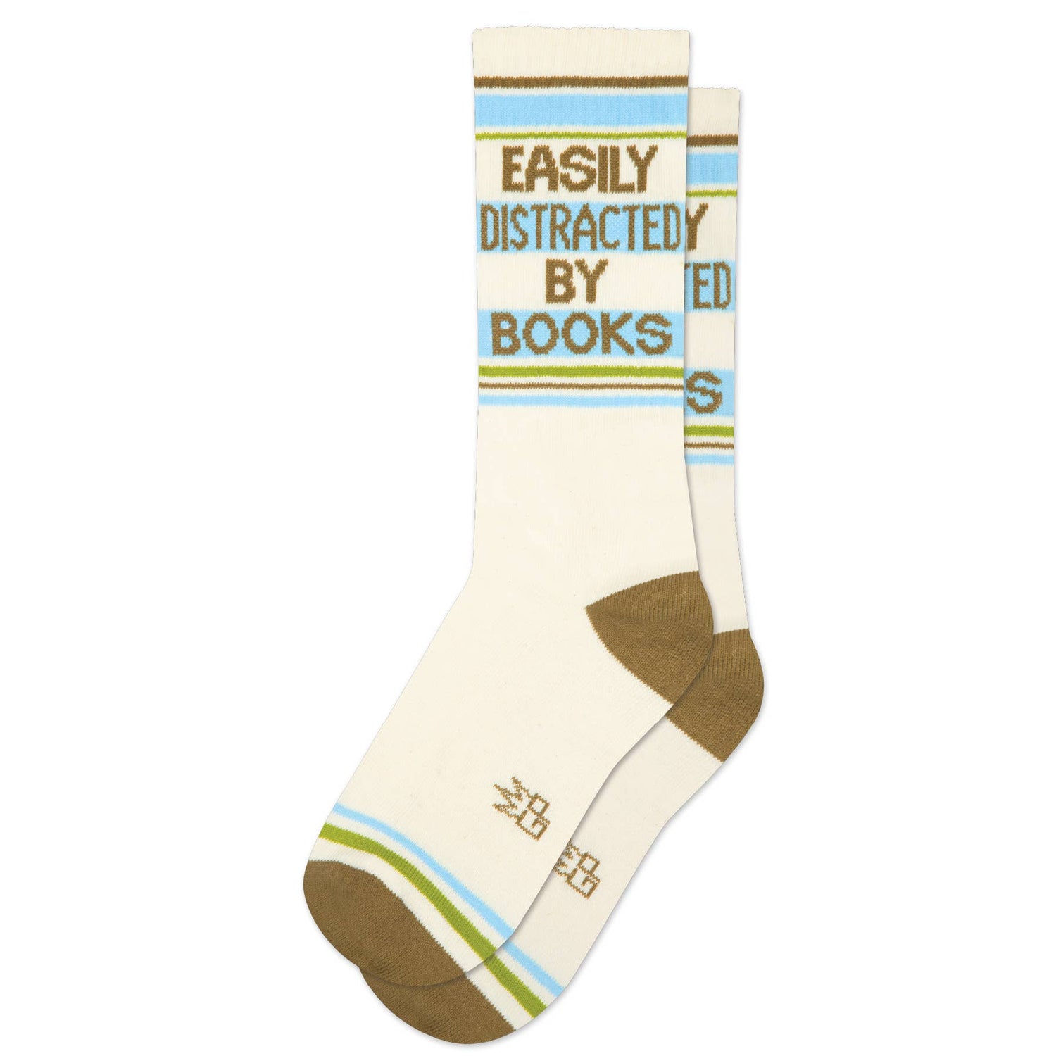 Easily Distracted By Books Gym Crew Socks - Jennie Dots 