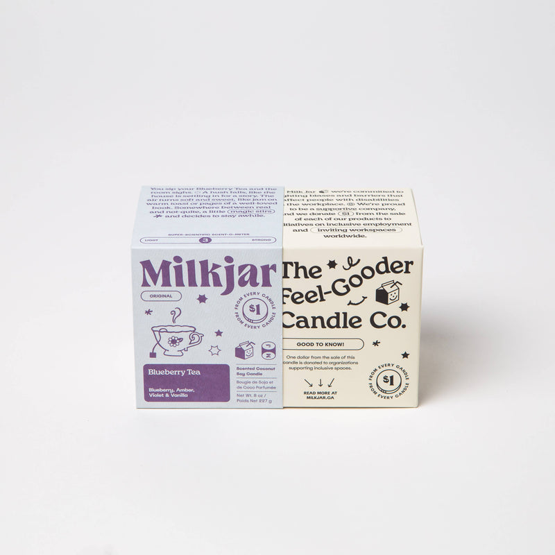 Milk Jar Candle Co. - Blueberry Tea - Blueberry, Amber, Vanilla Coconut Soy Candle