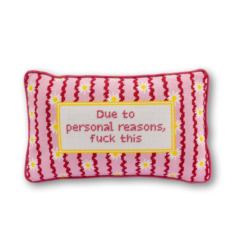Furbish Studio - F This Needlepoint Pillow