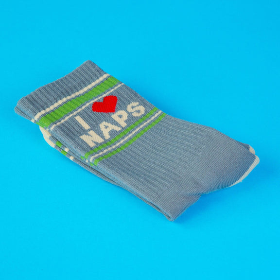 I ❤️ Naps Gym Crew Socks - Jennie Dots 