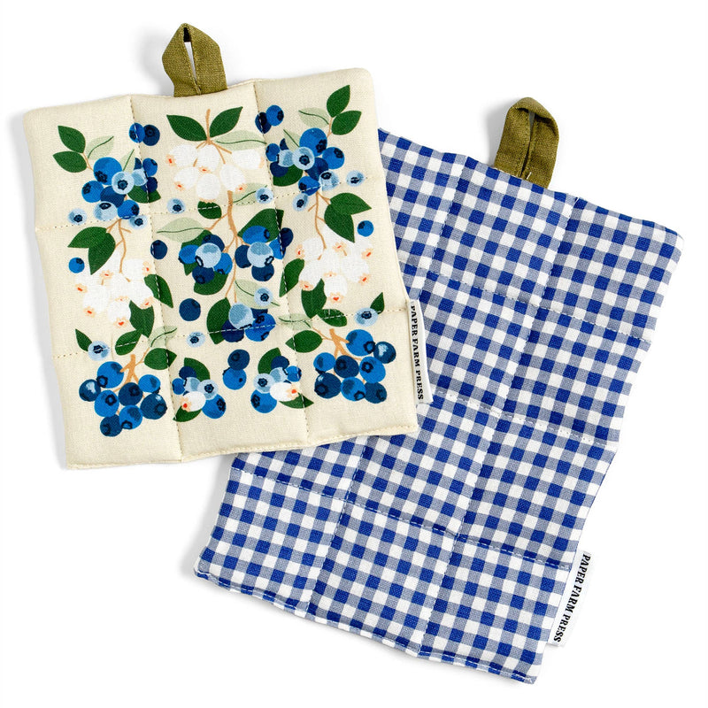 Paper Farm Press - Blueberry Field Pot Holder Set
