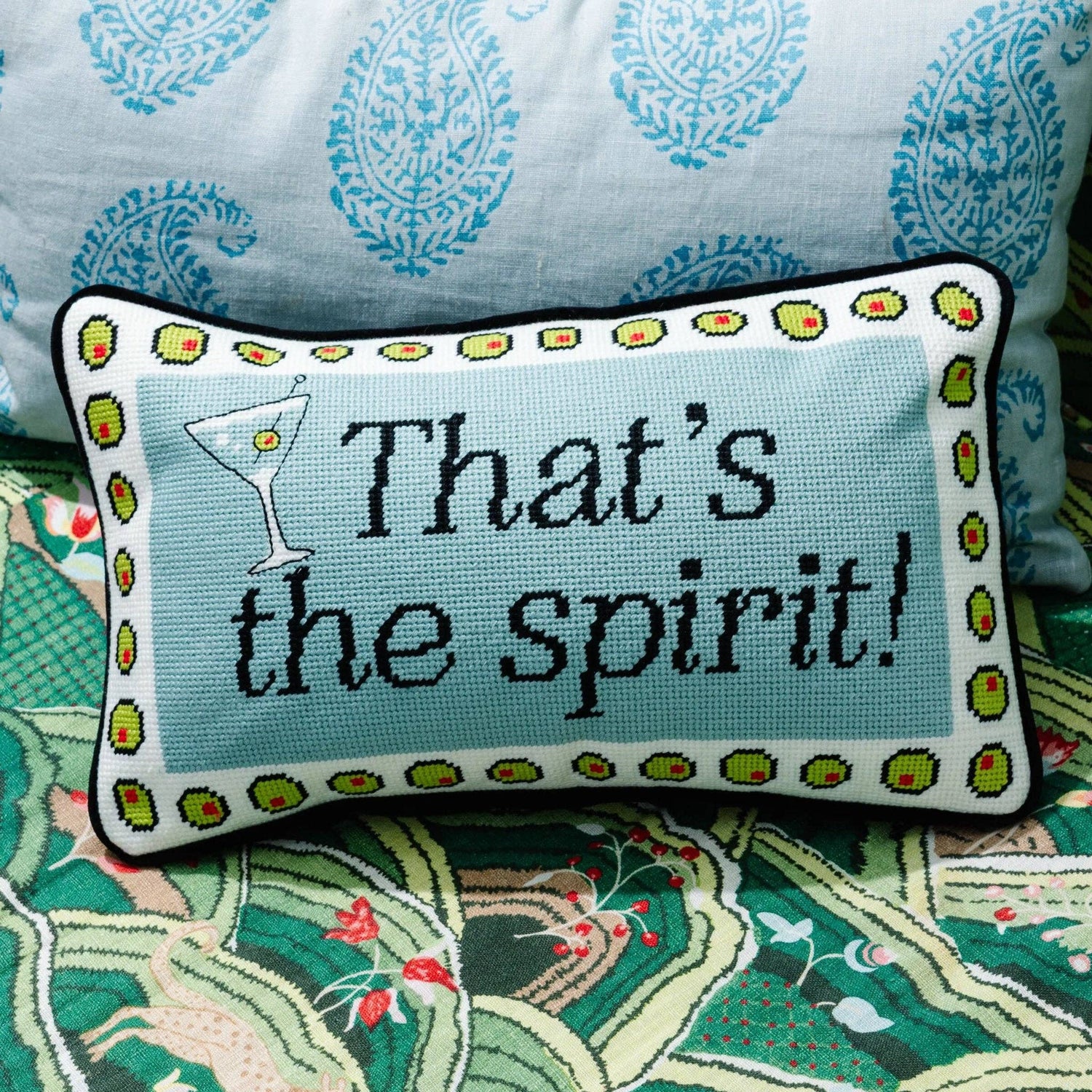 Furbish Studio - That's The Spirit Needlepoint Pillow
