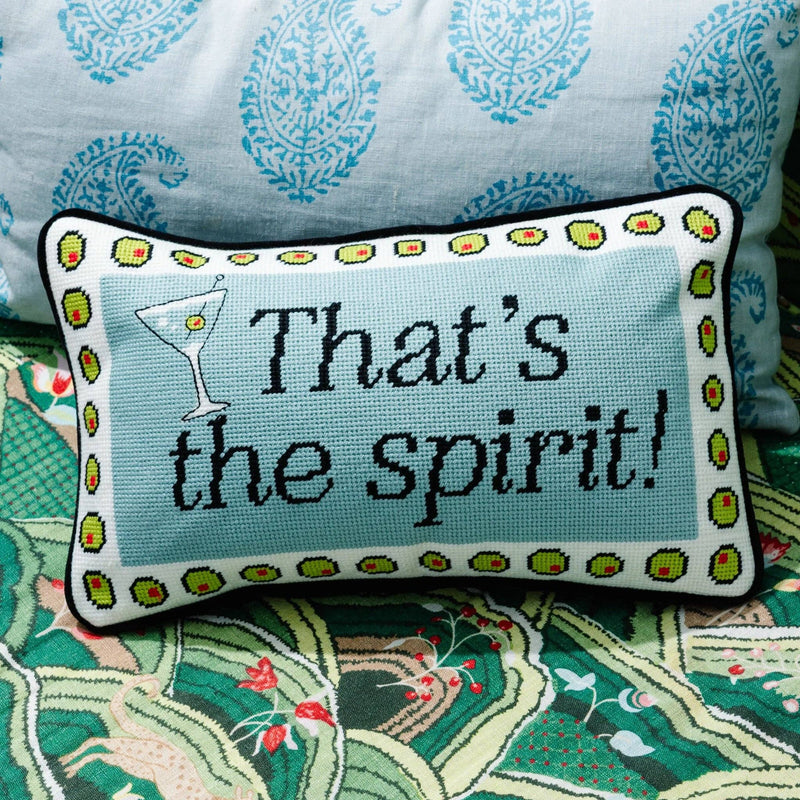 Furbish Studio - That's The Spirit Needlepoint Pillow
