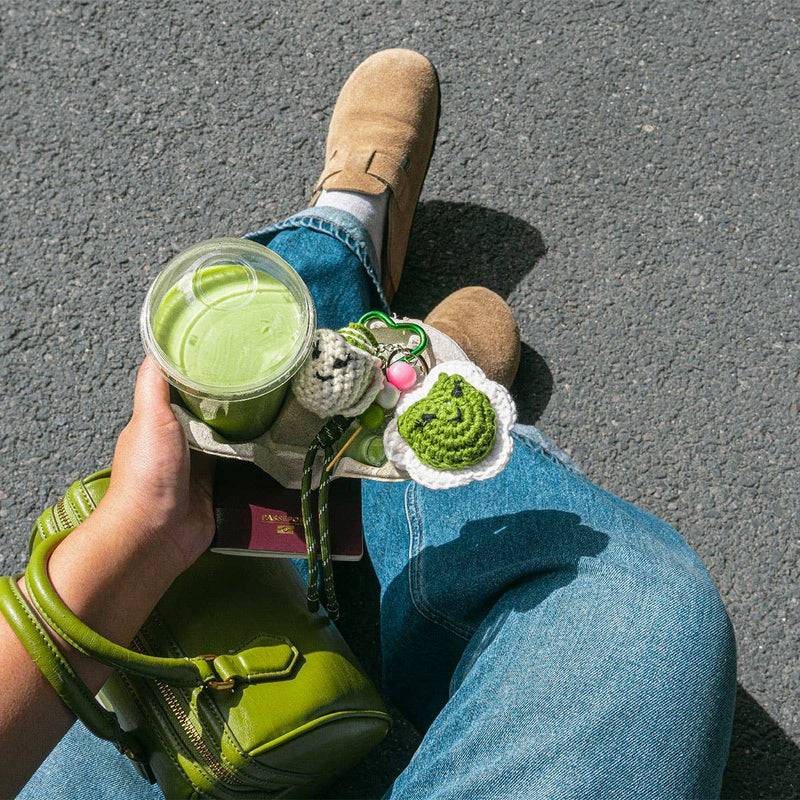 La Petite Épicerie - DIY Crochet Bag Charm Kit - Matcha Club