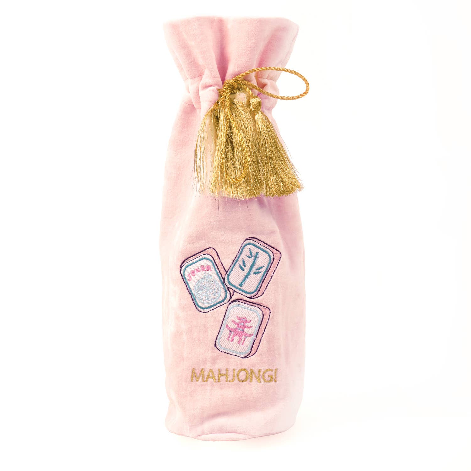 8 Oak Lane - Mahjong Embroidered Wine Bag - Jennie Dots