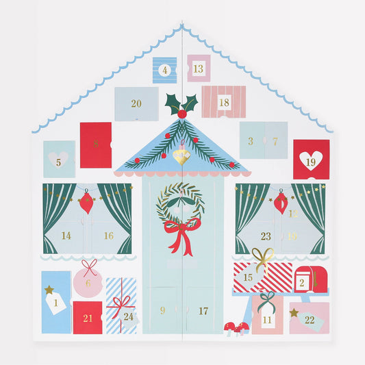 Meri Meri - Santa's Cabin Sticker Advent Calendar