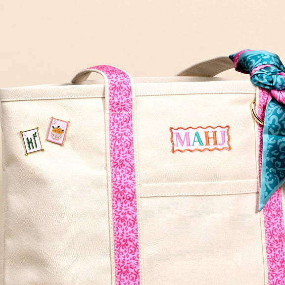 The Darling Effect - The Darling Canvas Tote Bag–It's Mahj Time - Jennie Dots 