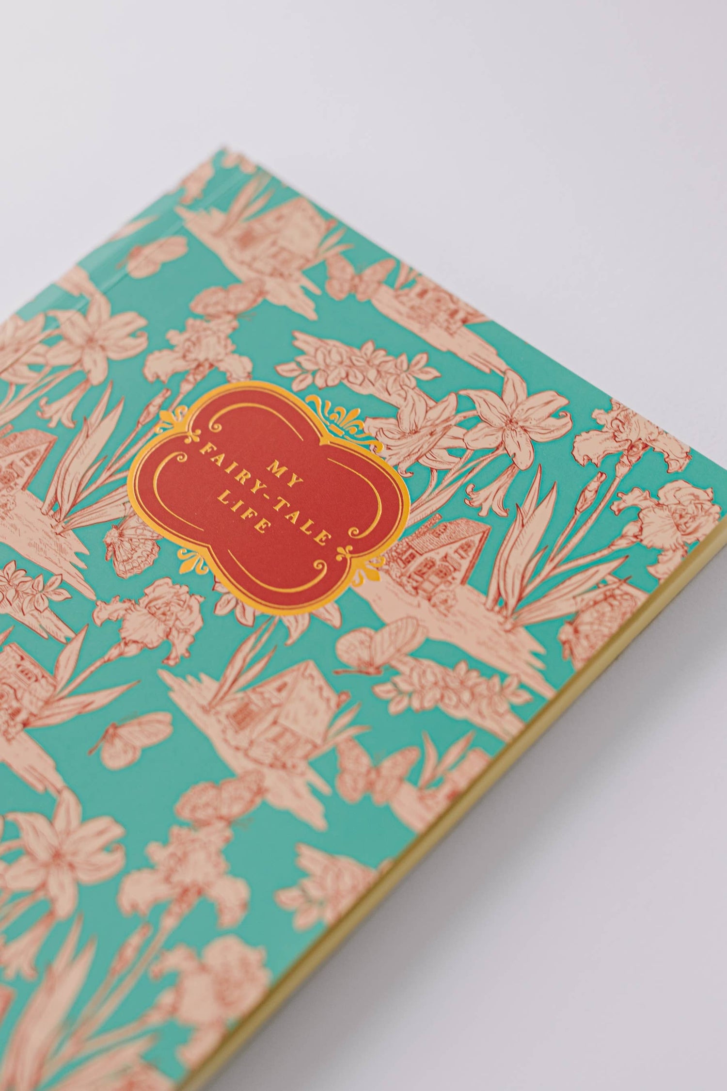 Fairy House Toile Softcover Notebook - Blue - Jennie Dots 