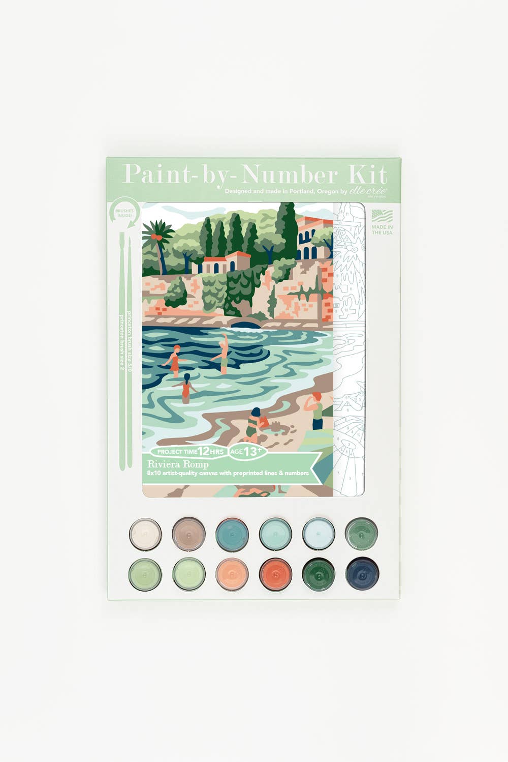 Elle Crée (She Creates) - Riviera Romp Paint-by-Number Kit