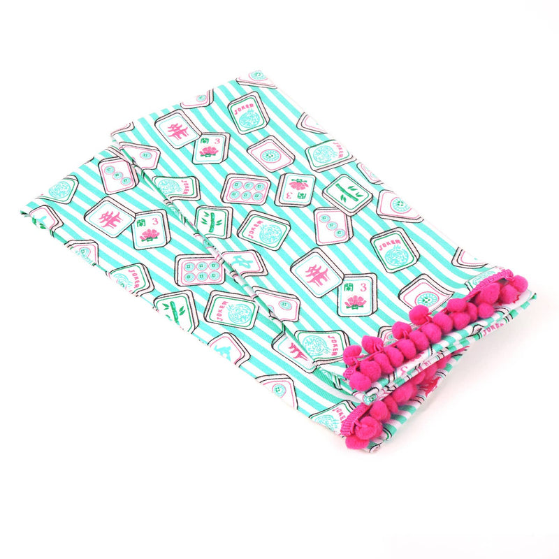 Mahjong Stripe Pom-Pom Kitchen Towel Set - Jennie Dots 