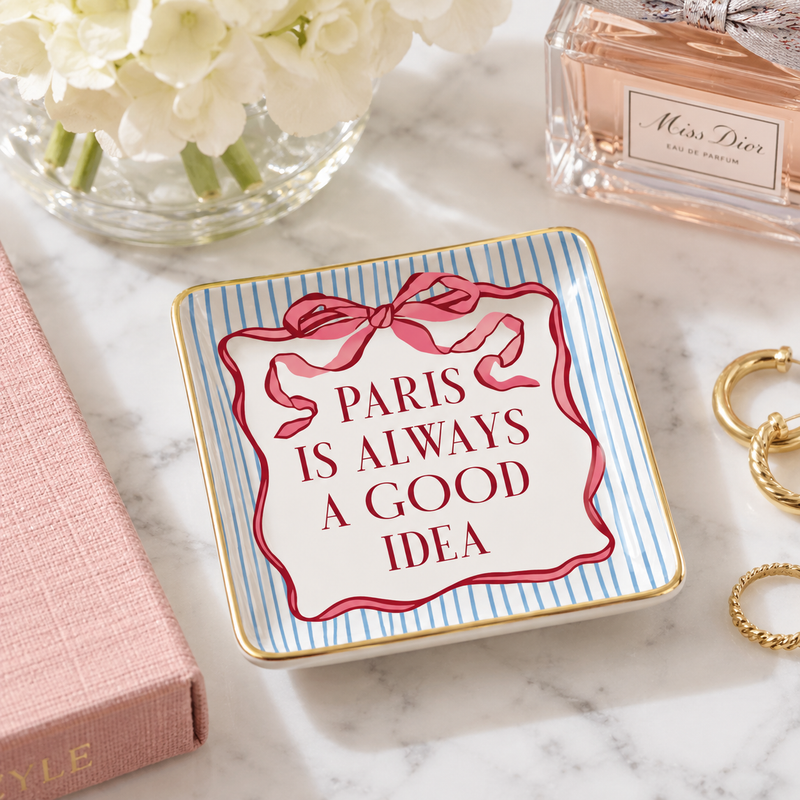soiree-sisters - Ceramic Trinket Tray | Paris Trinket Tray