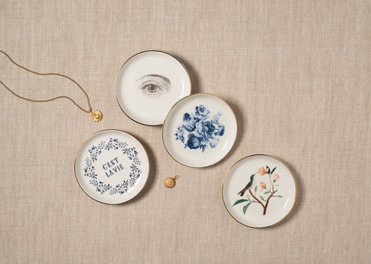 Fringe Studio - Blue Bouquet Memento Small Round Dish