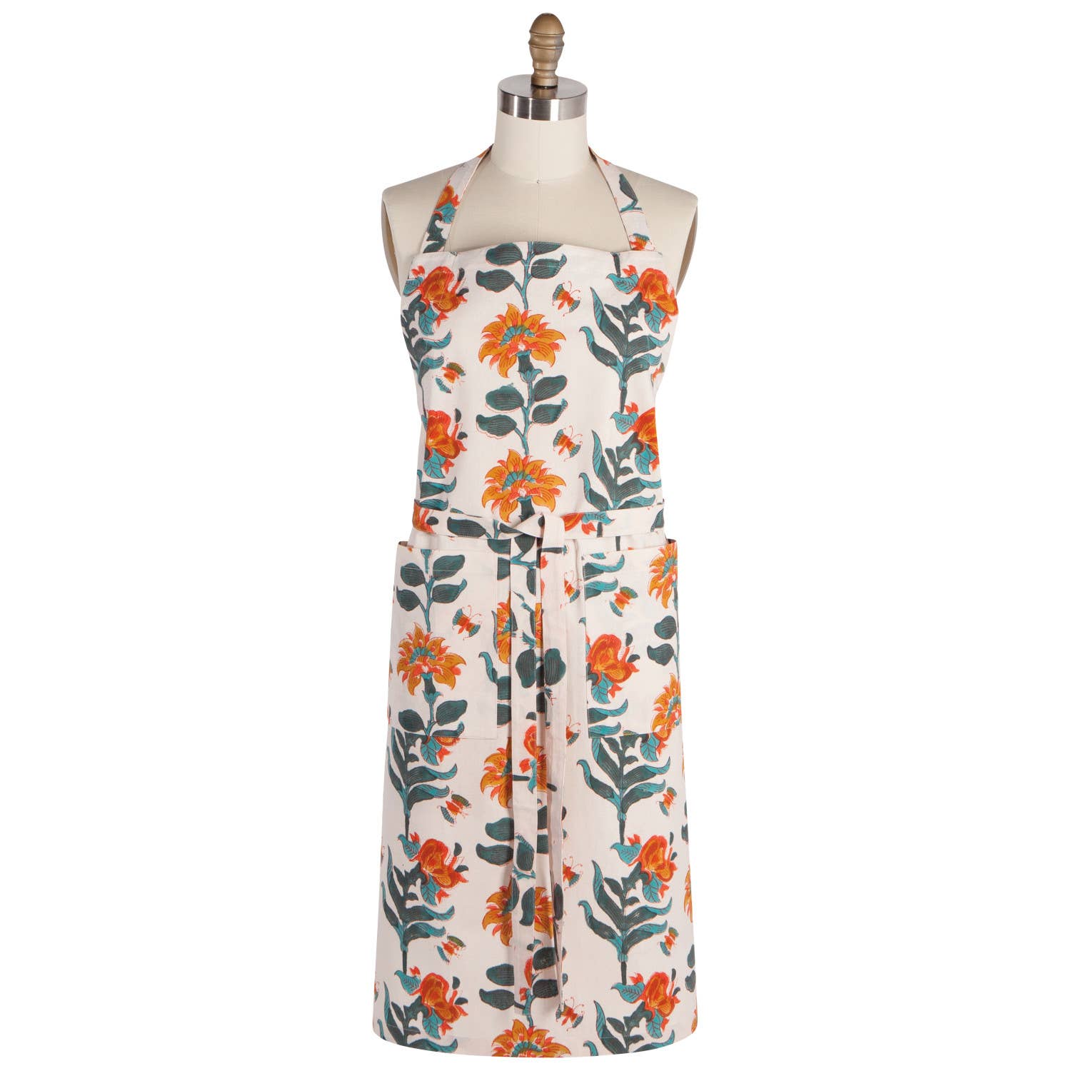Danica Heirloom - Marigold Block Print Apron - Jennie Dots