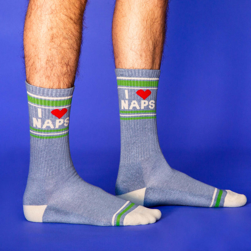 I ❤️ Naps Gym Crew Socks - Jennie Dots 
