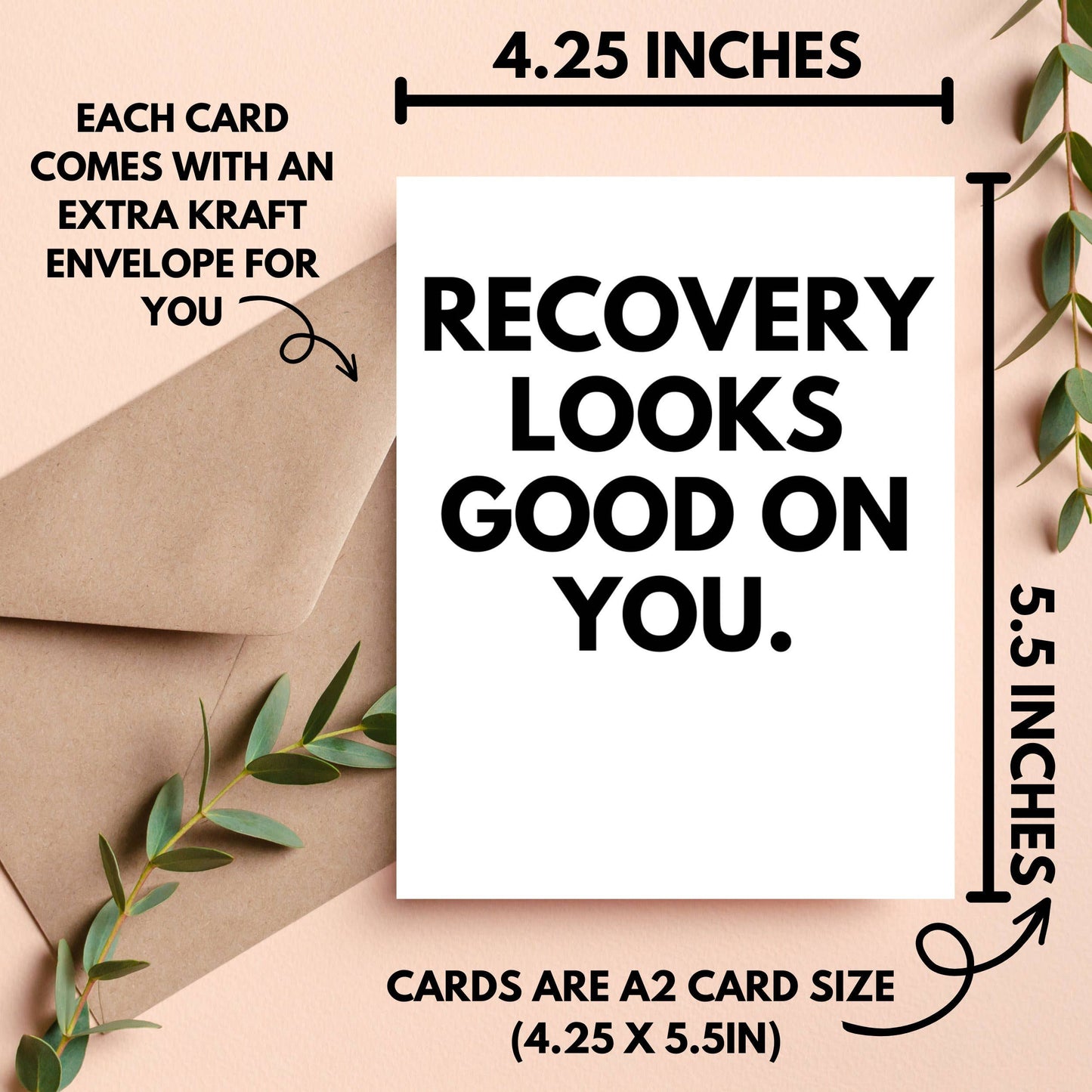 Recovery Looks Good On You Card, Sobriety Gifts