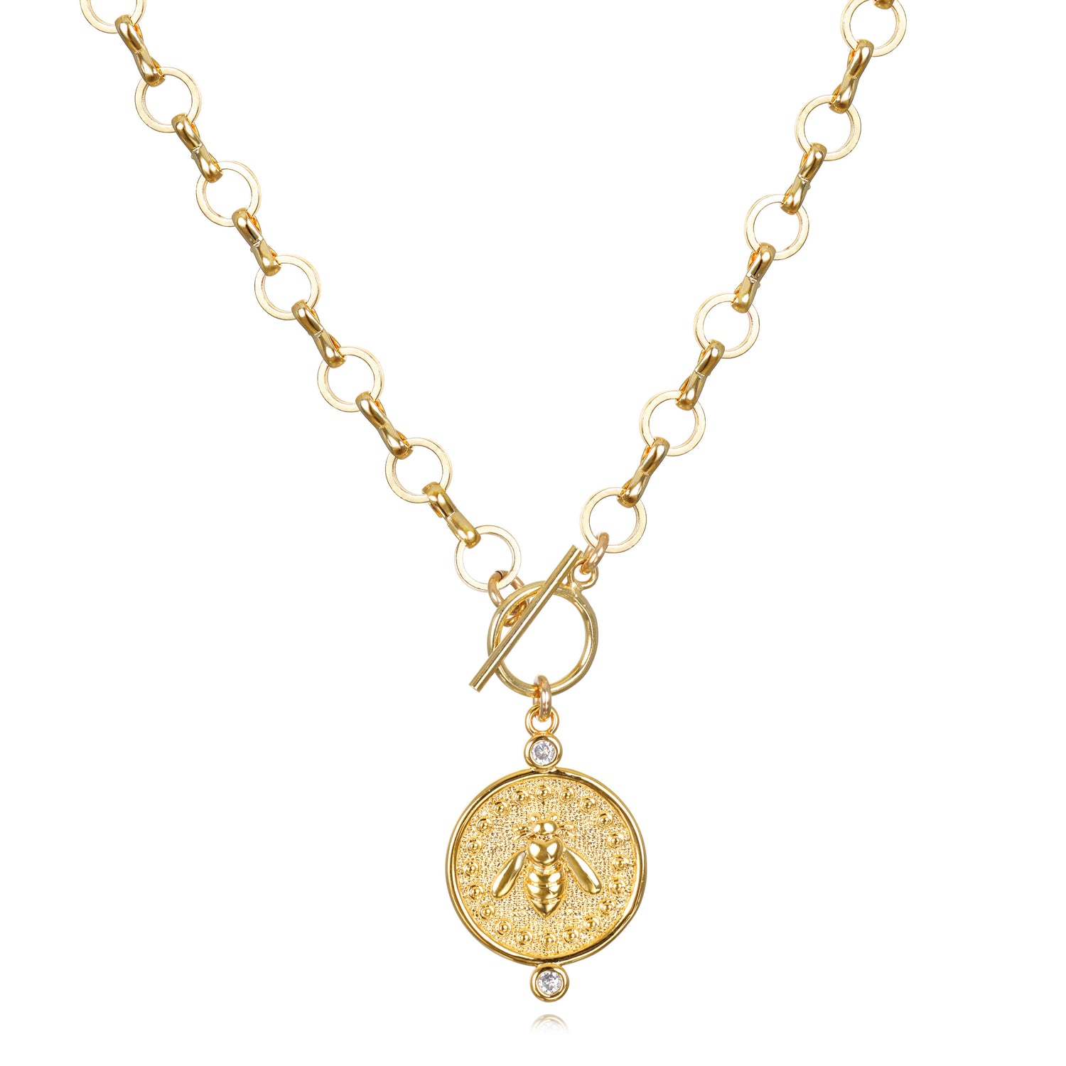 Amelia Rose Jewelry - Bee Charm Toggle Necklace