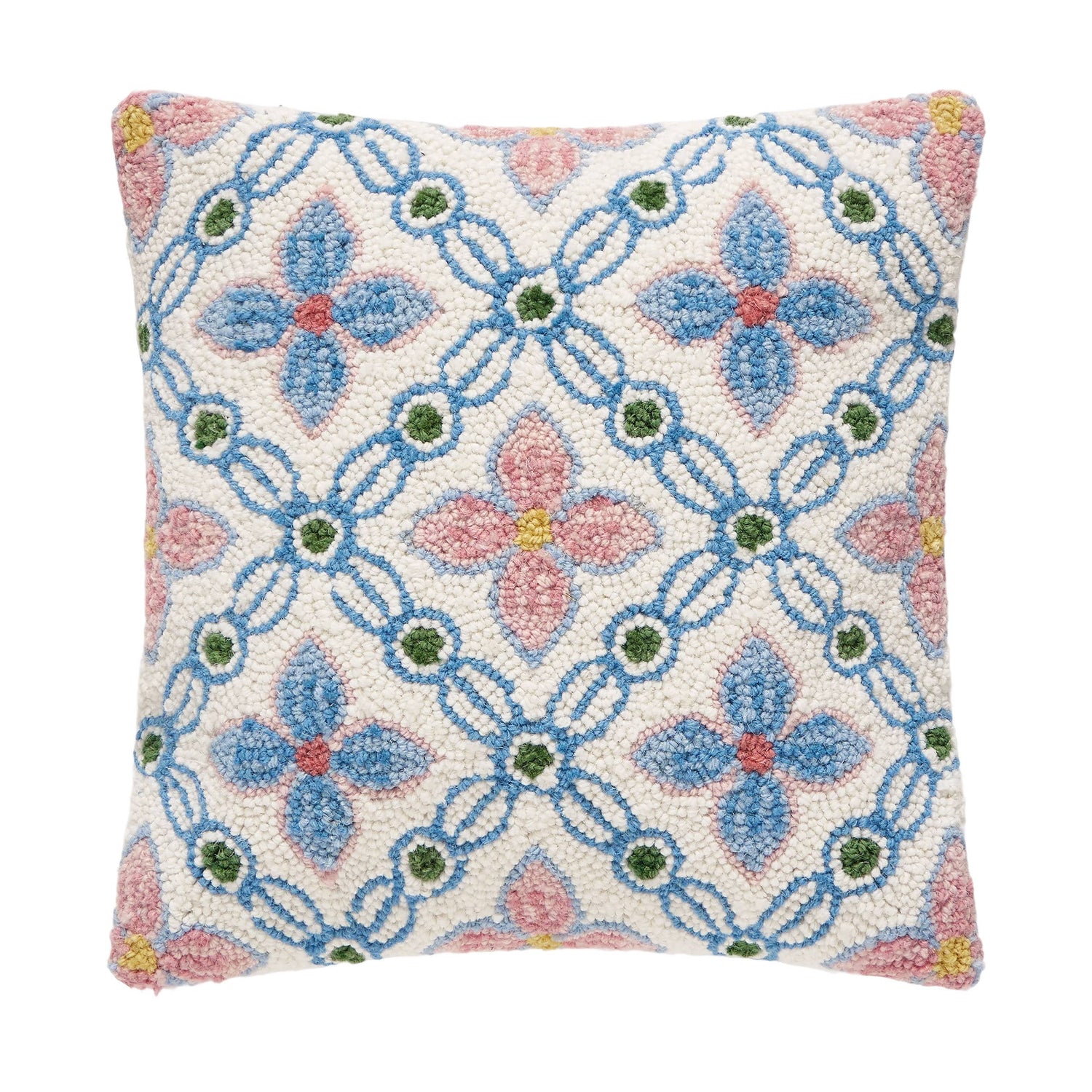 Vintage Floral Tile Hook Pillow - Jennie Dots 