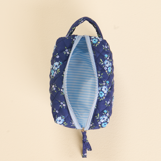 The Darling Effect - Essentials Quilted Cosmetic Pouch–Endless Daydream Navy