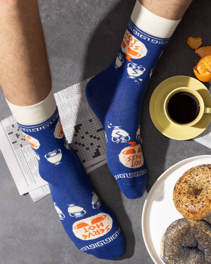 Yellow Owl Workshop -  Hot Mess Crew Socks | NY Coffee Cup Socks