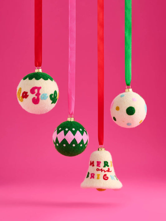 Shiraleah - Merry & Bright Felt Ornament Set
