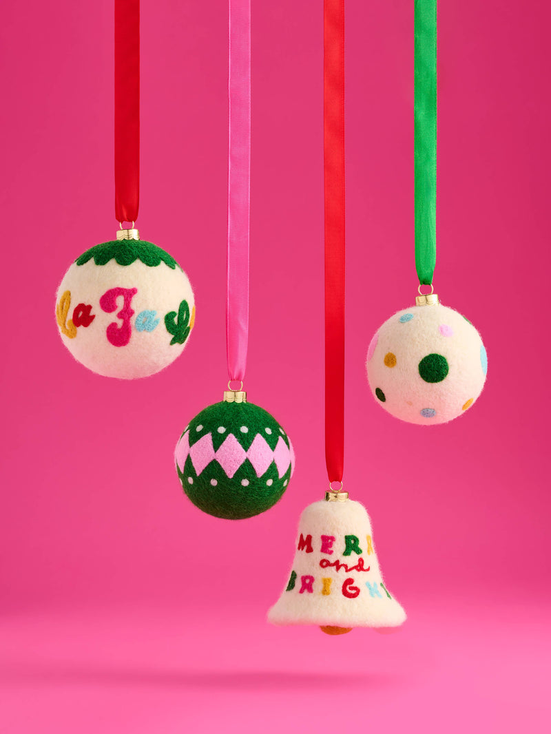 Shiraleah - Merry & Bright Felt Ornament Set