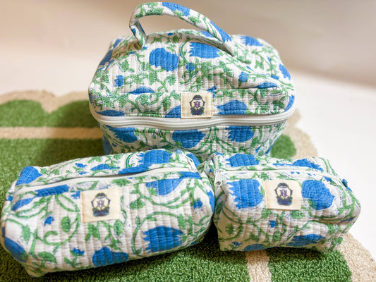 Blue Ivy Set of 3 Cosmetic Bags