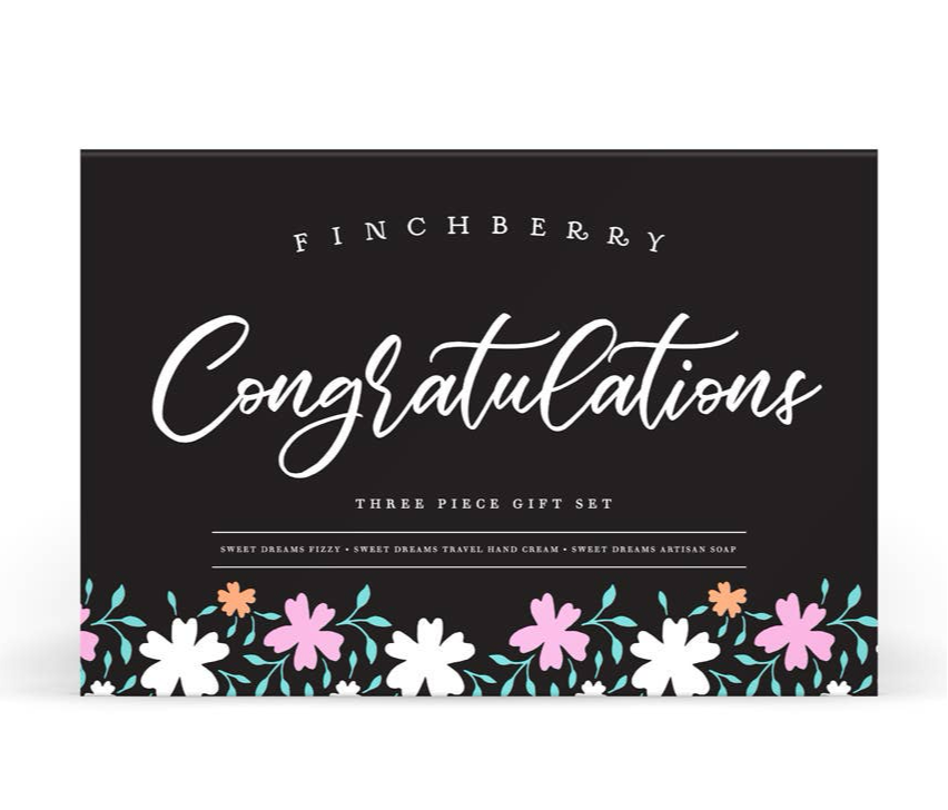 Congratulations 3 Pc Handcrafted Bath & Body Gift Set